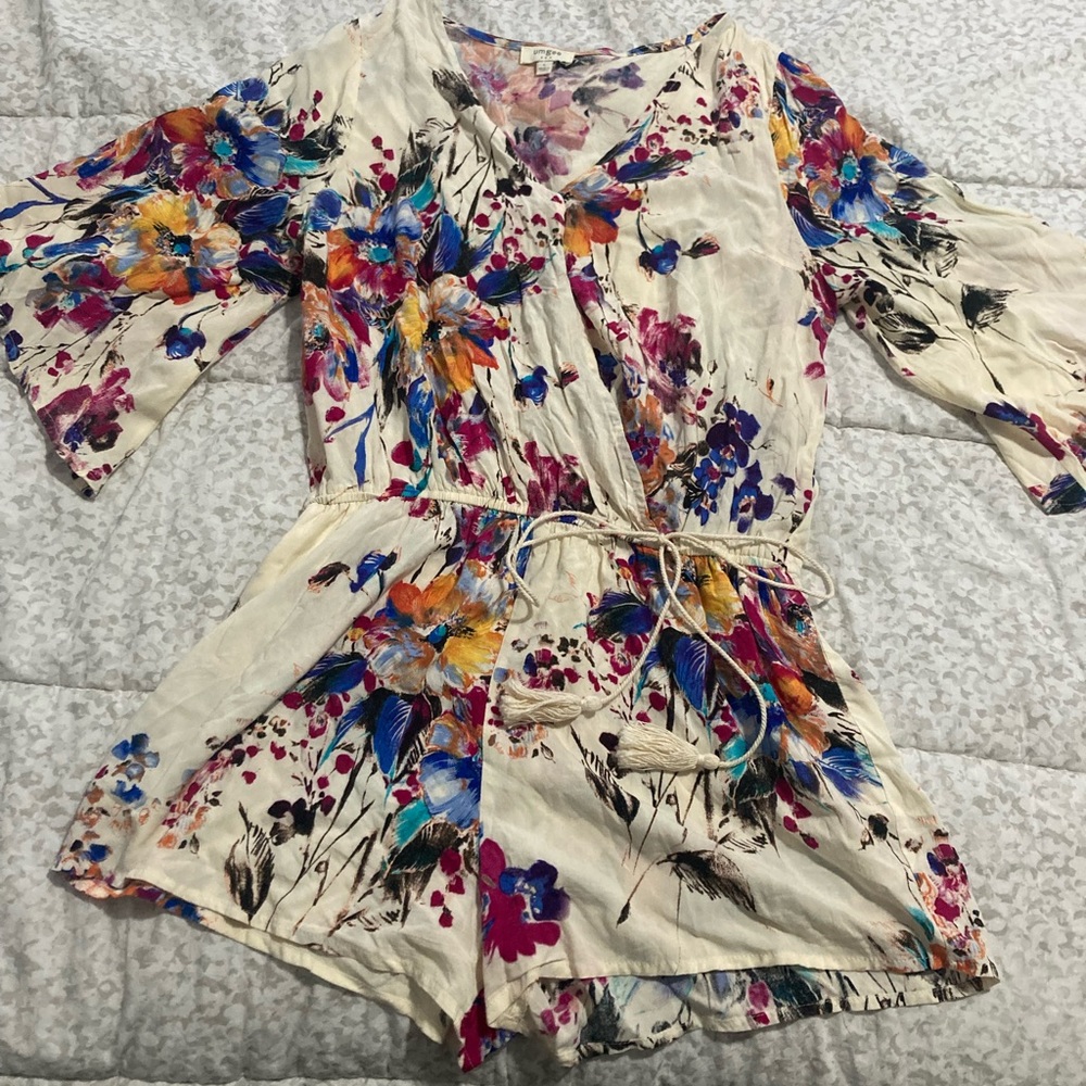 Flowered romper